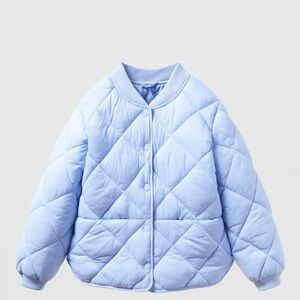 Zara Kids Light Blue Quilted Jacket